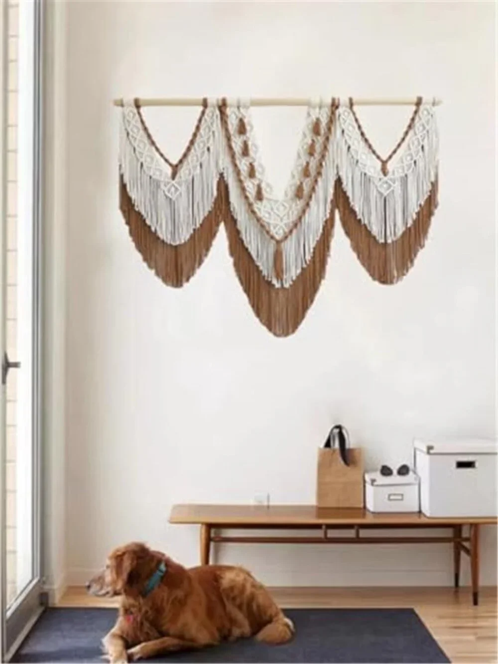 large macrame wall hanging - Boho Tapestry Macrame Wall Decor Art- Chic Bohemian